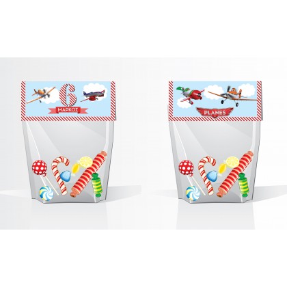 Planes - Foldover Treat Bag Tags 